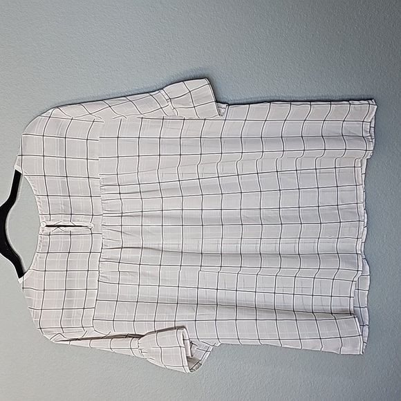 Adrianna Papell Preppy Mod Feminine Windowpane Ruffle Bell Sleeve Blouse XL - Picture 6 of 6